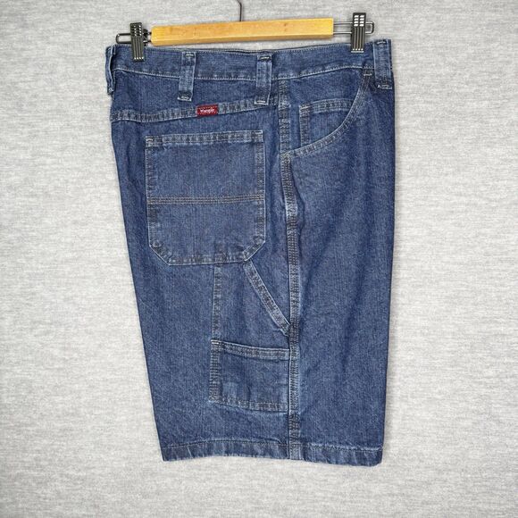 Wrangler Shorts Mens 34 Baggy Carpenter Jean Jorts Denim Skater Grunge Hip Hop‎ - Picture 1 of 5